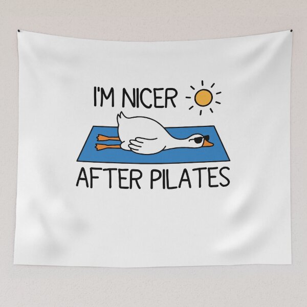 Item preview, I'm Nicer After Pilates - Fitness Workout Humor designed and sold by gunaone-design.