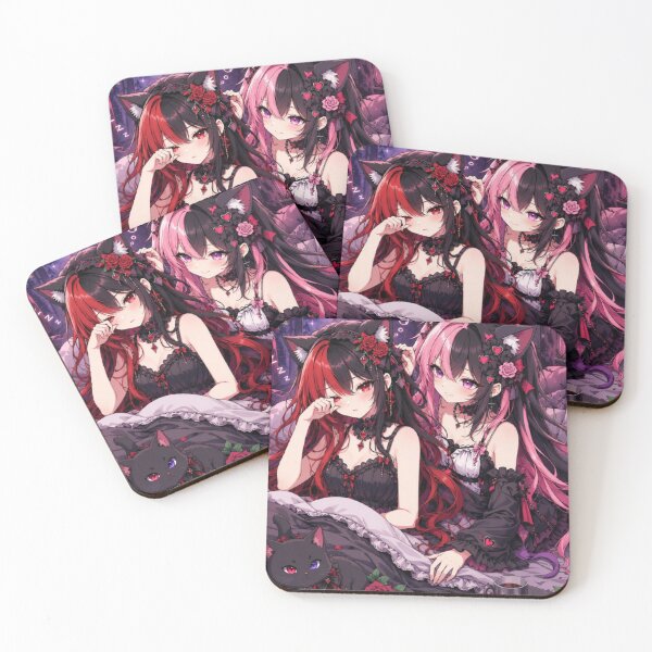 Item preview, Midnight Neko Sisters – Gothic Anime Girls designed and sold by Revyra Design .