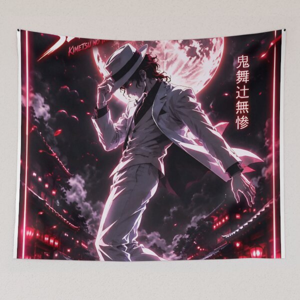 Item preview, Crimson Moon Shadow Walker – Dark Anime Samurai Street Art designed and sold by Dyan4.