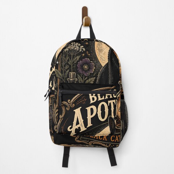 Item preview, Black Cat's Apothecary Black Cat Elixir Club Halloween Vintage Apothecary Label designed and sold by RoyesButler.