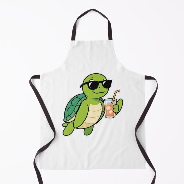 Item preview, Cute Sea Turtle Drinking Peach Iced Tea Sunglasses designed and sold by BobaCatDesign.