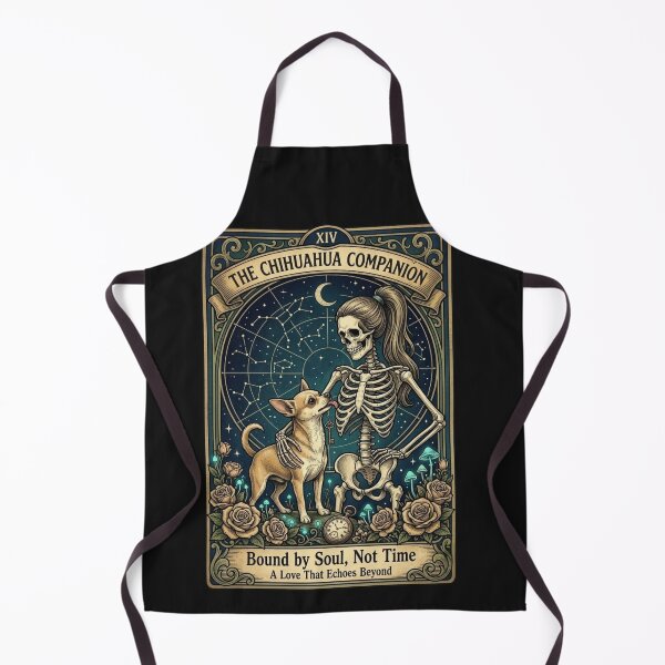 Item preview, The Chihuahua Companion - Vintage Skeleton Dog Tarot Card Art designed and sold by designwiss.
