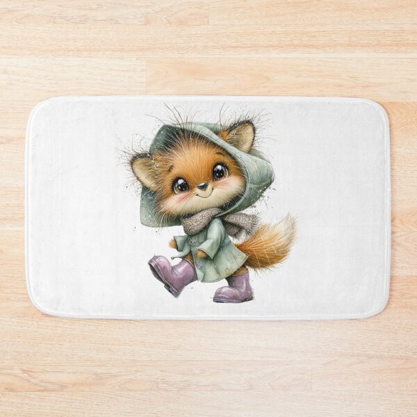 Item preview,  Whimsical Rainy Day Animals Fox designed and sold by Eiwaprints.