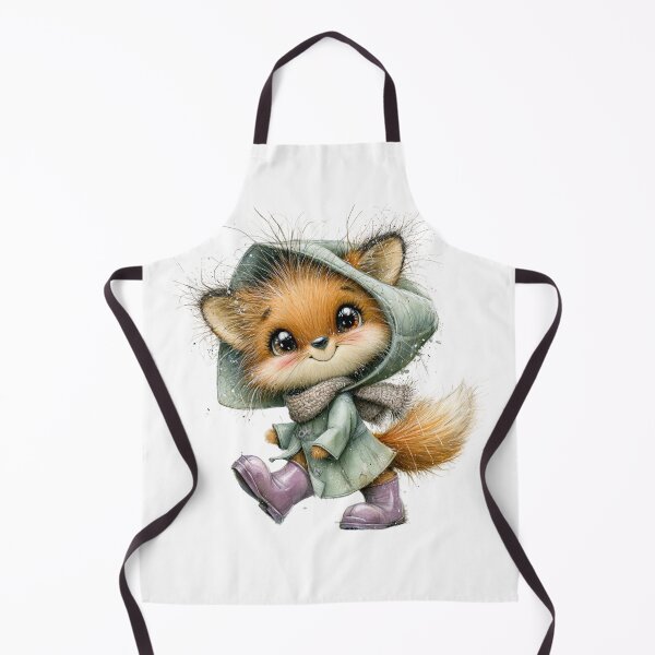 Item preview, Whimsical Rainy Day Animals Fox designed and sold by Eiwaprints.