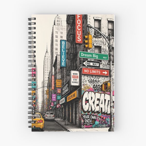 Item preview, Vibrant New York Street Typography Illustration designed and sold by outlineArts.