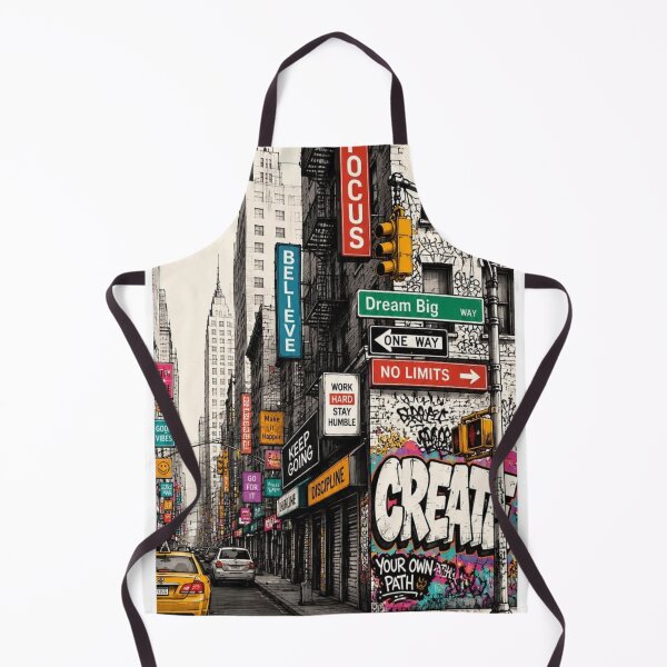 Item preview, Vibrant New York Street Typography Illustration designed and sold by outlineArts.