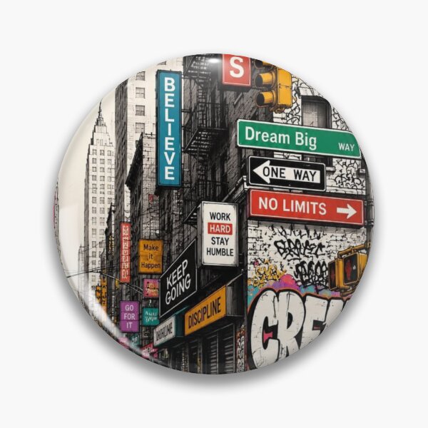 Item preview, Vibrant New York Street Typography Illustration designed and sold by outlineArts.