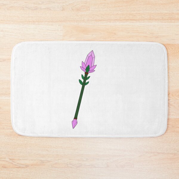 Item preview, 2D Fantasy Vector Magic Staff Clip Art with Purple Gemstone Crystal and Flower Petals designed and sold by Rehnair.