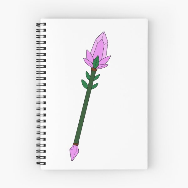 Item preview, 2D Fantasy Vector Magic Staff Clip Art with Purple Gemstone Crystal and Flower Petals designed and sold by Rehnair.
