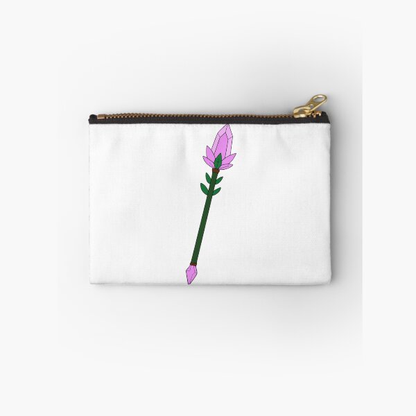 Item preview, 2D Fantasy Vector Magic Staff Clip Art with Purple Gemstone Crystal and Flower Petals designed and sold by Rehnair.