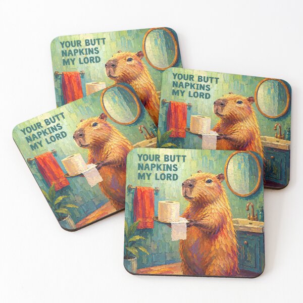 Item preview, Funny Capybara Toilet Paper Your Butt Napkins My Lord Art designed and sold by FaizArtShop.