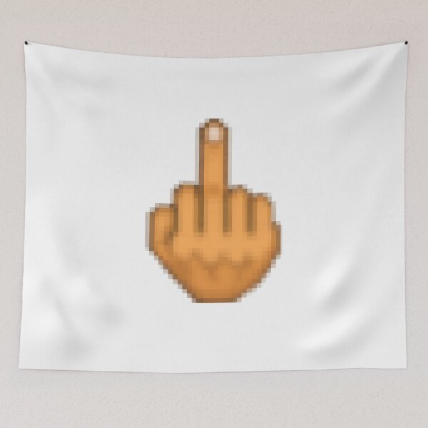 Item preview, Middle Finger Pixel Art Rude Hand Gesture designed and sold by Artmares.