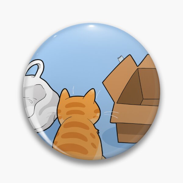 Item preview, Tough Choice Funny Orange Cat Plastic Bag vs Cardboard Box Comic Graphic Art designed and sold by The Upside Down.