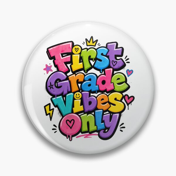 Item preview, First Grade Vibes Only – Colorful Back to School designed and sold by MomParentADHD.