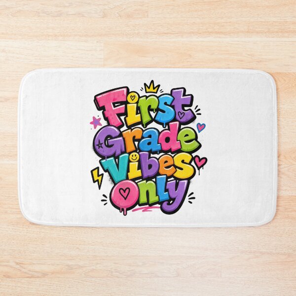 Item preview, First Grade Vibes Only – Colorful Back to School designed and sold by MomParentADHD.
