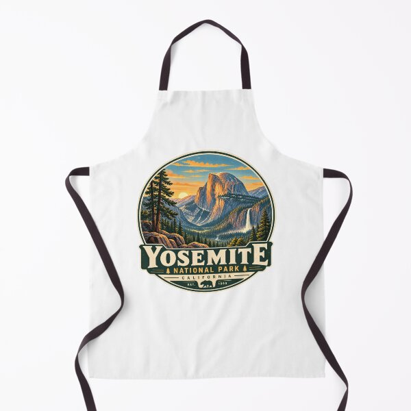 Item preview, Vintage Yosemite National Park Half Dome Sunset Waterfall Hiking Badge designed and sold by LittleArij.