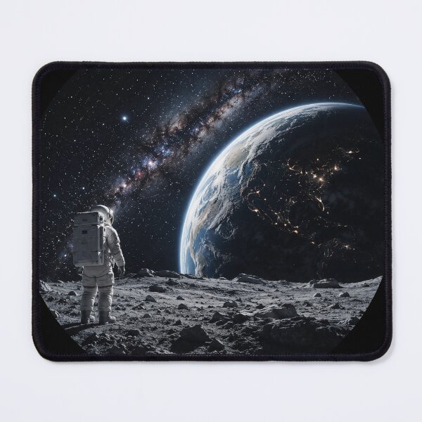 Item preview, Astronaut on the Moon – Earth Rising & Milky Way Space designed and sold by apex.vibe.