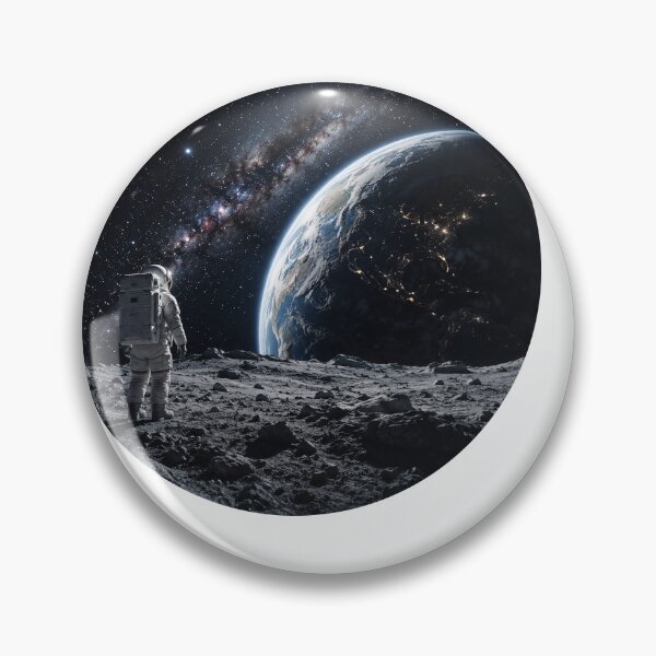 Item preview, Astronaut on the Moon – Earth Rising & Milky Way Space designed and sold by apex.vibe.