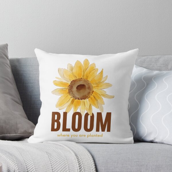 Artikelvorschau, Bloom Where You Are Planted – Beautiful Watercolor Sunflower Design entworfen und verkauft von PureHopeStudio.