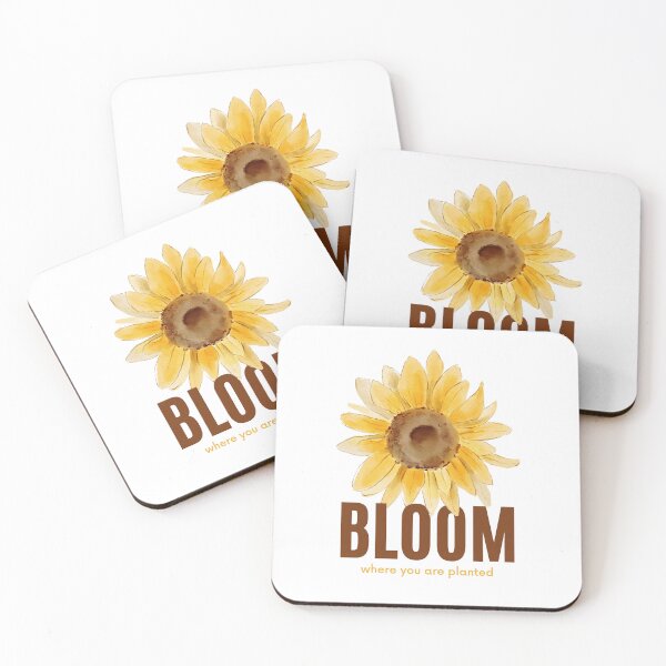 Artikelvorschau, Bloom Where You Are Planted – Beautiful Watercolor Sunflower Design entworfen und verkauft von PureHopeStudio.