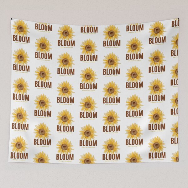 Artikelvorschau, Bloom Where You Are Planted – Beautiful Watercolor Sunflower Design entworfen und verkauft von PureHopeStudio.