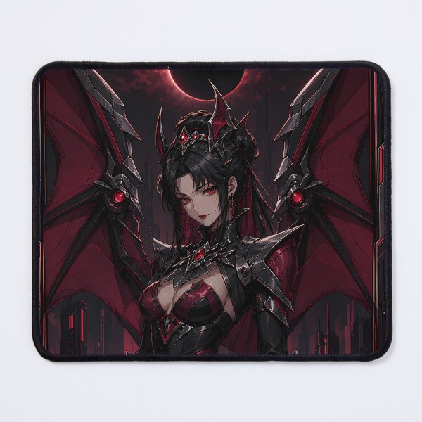 Item preview, Burgundy Eclipse Bat Lady – Gothic Wick designed and sold by Apocalyptic Art Studio.