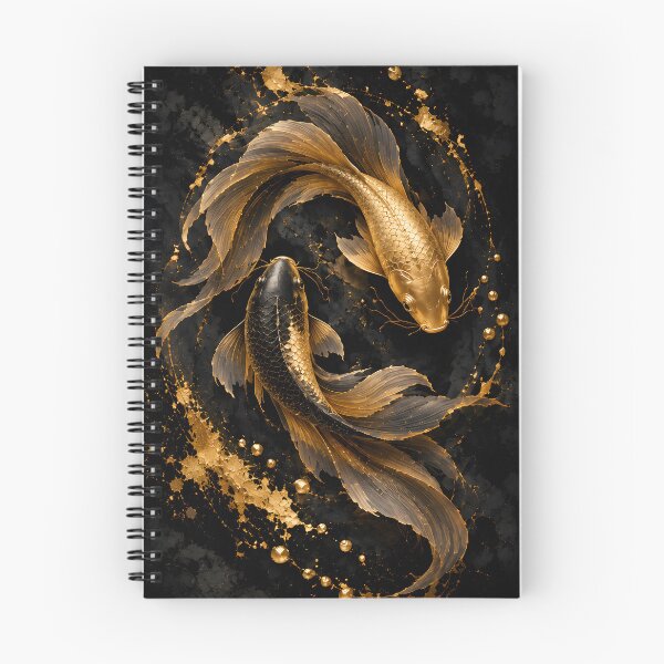 Item preview, Golden Koi – Black Gold Yin Yang Art designed and sold by bauschberts.