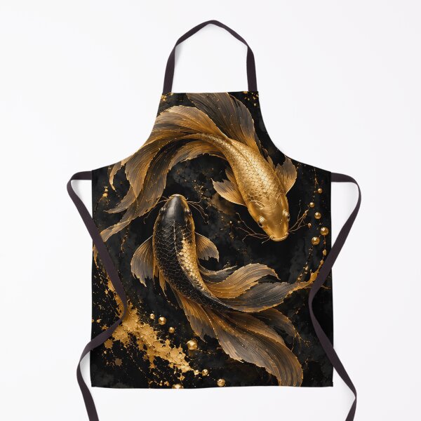 Item preview, Golden Koi – Black Gold Yin Yang Art designed and sold by bauschberts.