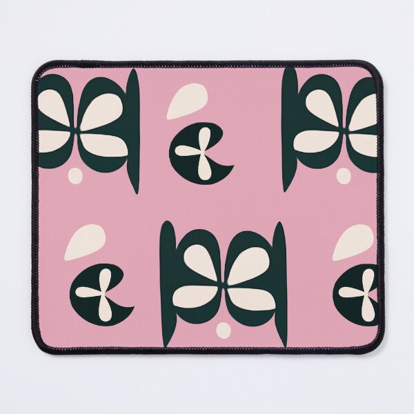 Item preview, Pink Mod Garden – Retro Scandinavian Floral Pattern designed and sold by Louise Wersäll.