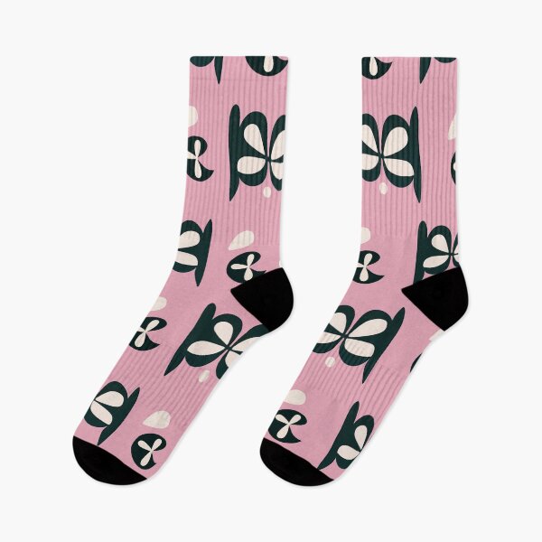 Item preview, Pink Mod Garden – Retro Scandinavian Floral Pattern designed and sold by Louise Wersäll.