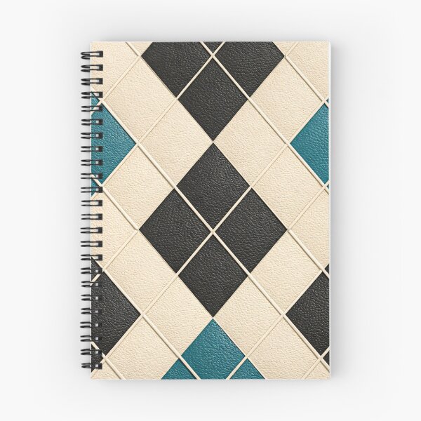 Item preview, Cream Black and Teal Argyle Pattern – Modern Geometric Diamond Art Print designed and sold by Kaleidoscope Print.