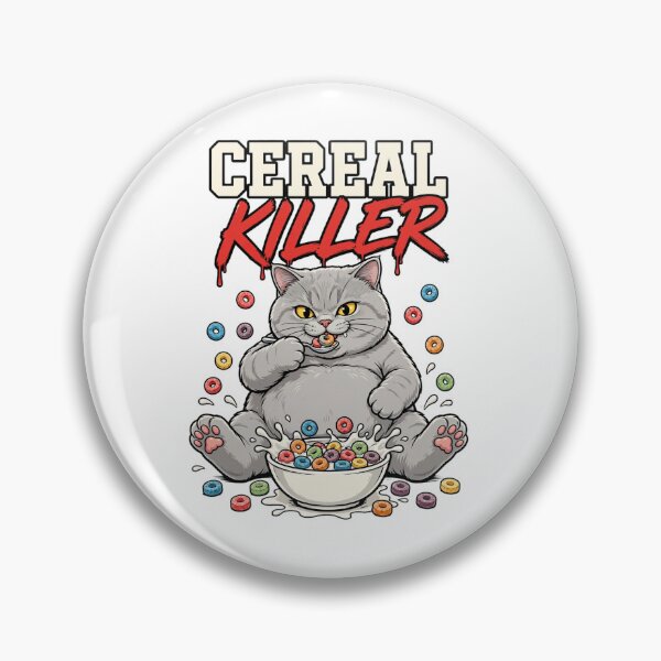 Item preview, British Shorthair Cereal Killer Funny Cat Breakfast designed and sold by Ghostlycats2026.