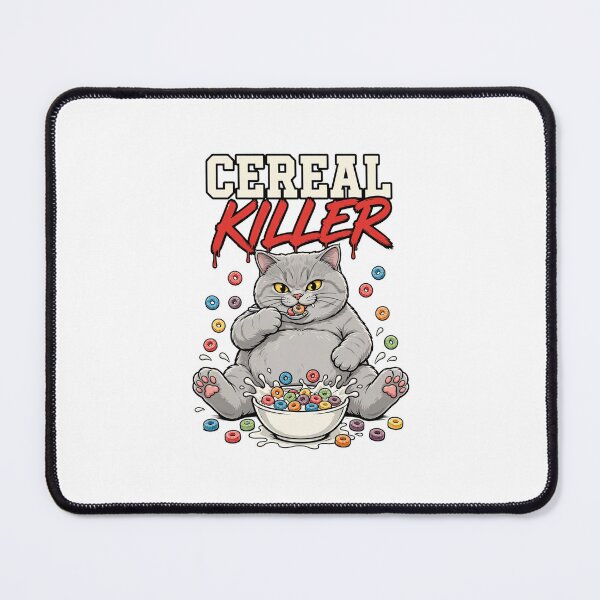 Item preview, British Shorthair Cereal Killer Funny Cat Breakfast designed and sold by Ghostlycats2026.