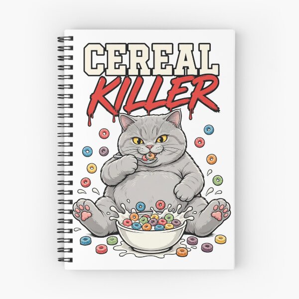 Item preview, British Shorthair Cereal Killer Funny Cat Breakfast designed and sold by Ghostlycats2026.
