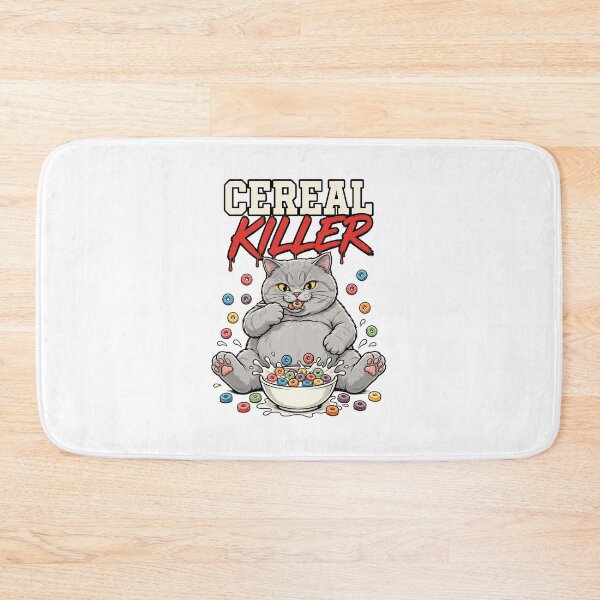 Item preview, British Shorthair Cereal Killer Funny Cat Breakfast designed and sold by Ghostlycats2026.