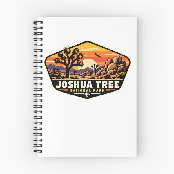Item preview, Retro Joshua Tree National Park Desert Sunset Vintage Hiking Badge designed and sold by LittleArij.