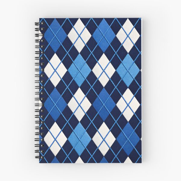 Item preview, Blue Argyle Diamond Pattern – Classic Navy White Geometric Textile Art designed and sold by Kaleidoscope Print.