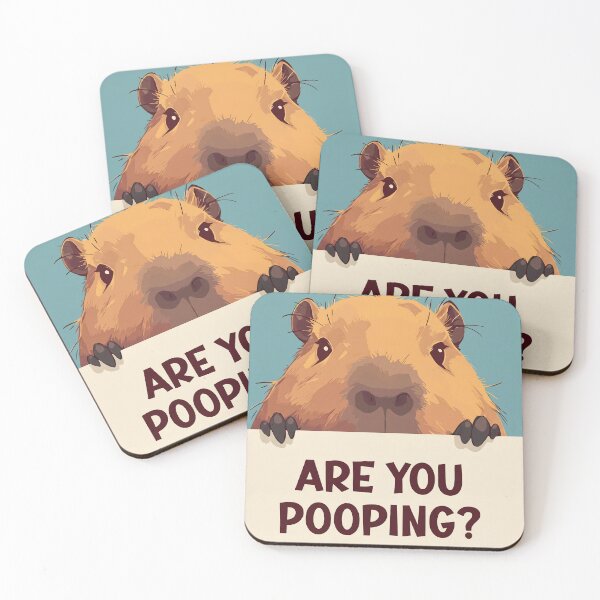 Item preview, Funny Capybara Are You Pooping Toilet Humor Restroom Bathroom Humorous designed and sold by FaizArtShop.