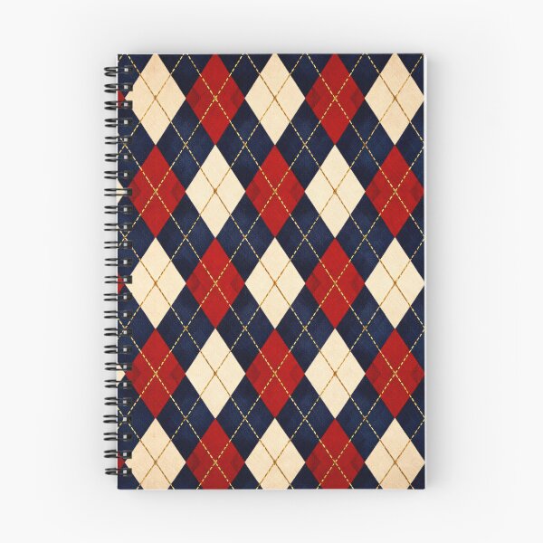 Item preview, Red Navy and Cream Argyle Pattern – Classic Preppy Diamond Textile Art designed and sold by Kaleidoscope Print.