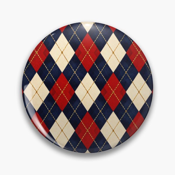 Item preview, Red Navy and Cream Argyle Pattern – Classic Preppy Diamond Textile Art designed and sold by Kaleidoscope Print.