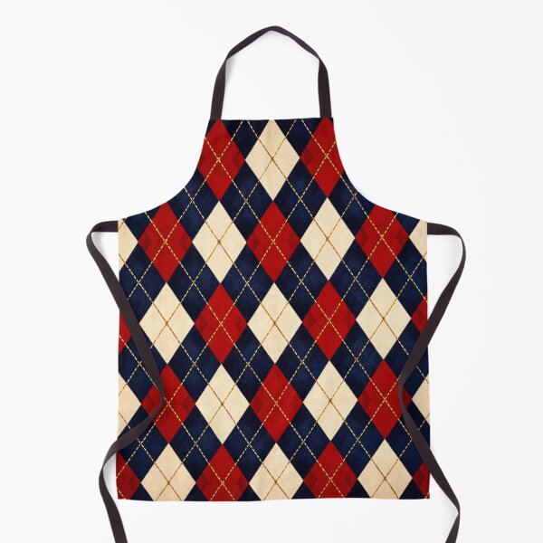 Item preview, Red Navy and Cream Argyle Pattern – Classic Preppy Diamond Textile Art designed and sold by Kaleidoscope Print.