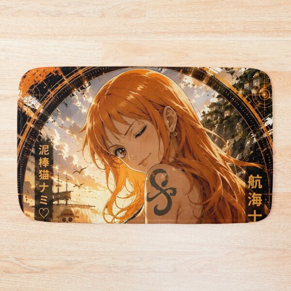 Item preview, Orange-Haired Pirate Queen – Sunset Ocean Anime Adventure Art designed and sold by Dyan4.