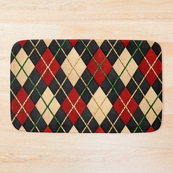 Item preview, Red Cream and Black Argyle Pattern – Classic Holiday Preppy Diamond Art designed and sold by Kaleidoscope Print.