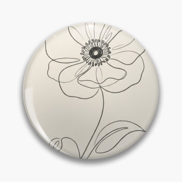 Item preview, Single Anemone Flower | Minimalist Ivory Botanical Print designed and sold by Zaramodo.