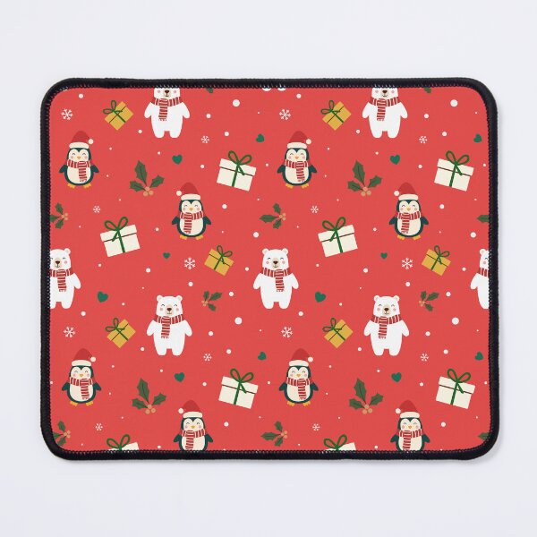 Item preview, Cute Christmas Seamless Pattern with Polar Bear, Penguin, and Holiday Gifts designed and sold by The Flat Lab.