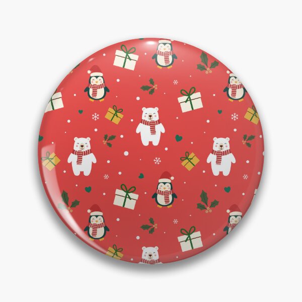 Item preview, Cute Christmas Seamless Pattern with Polar Bear, Penguin, and Holiday Gifts designed and sold by The Flat Lab.