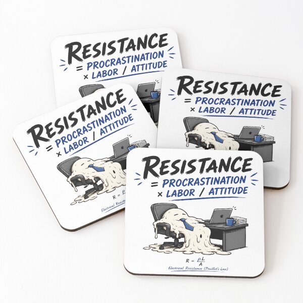 Item preview, ELECTRICAL RESISTANCE | Funny Procrastination Physics Pun designed and sold by ianm1028.