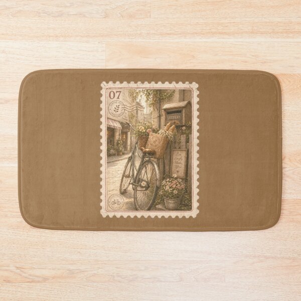 Item preview, Vintage Bicycle and Flower Street designed and sold by Thecountess0o0.