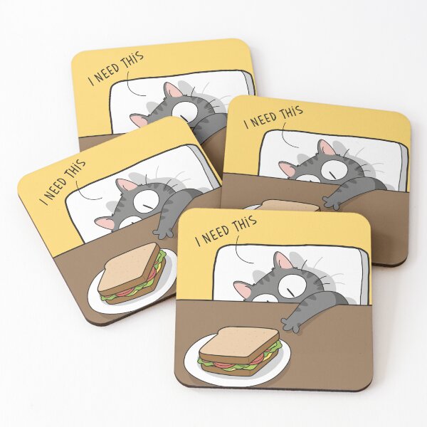 Item preview, I Need This Funny Cat Stealing Sandwich Food Thief Graphic Art designed and sold by The Upside Down.