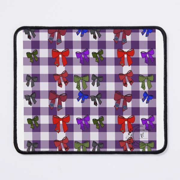 Item preview, Avengers seamless pattern: gingham purple bows designed and sold by Viviennes-tears.
